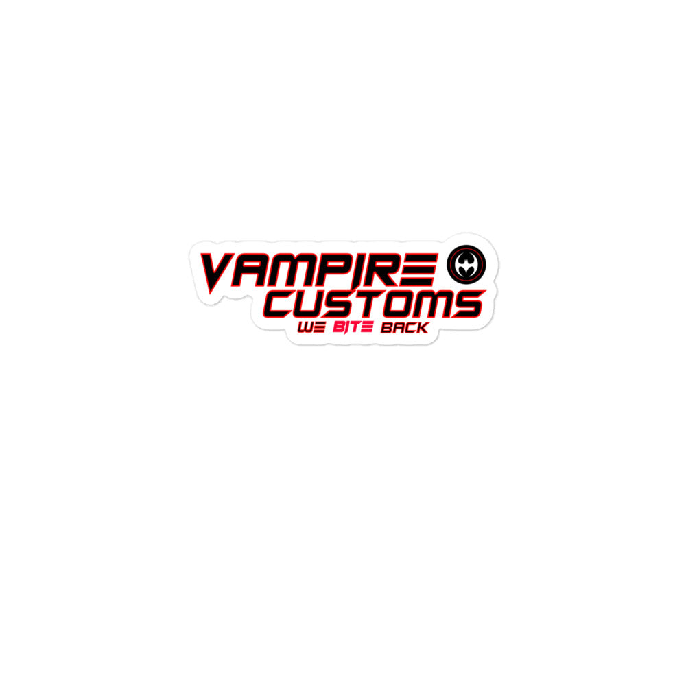 Vampire Customs Logo Bubble-free Stickers