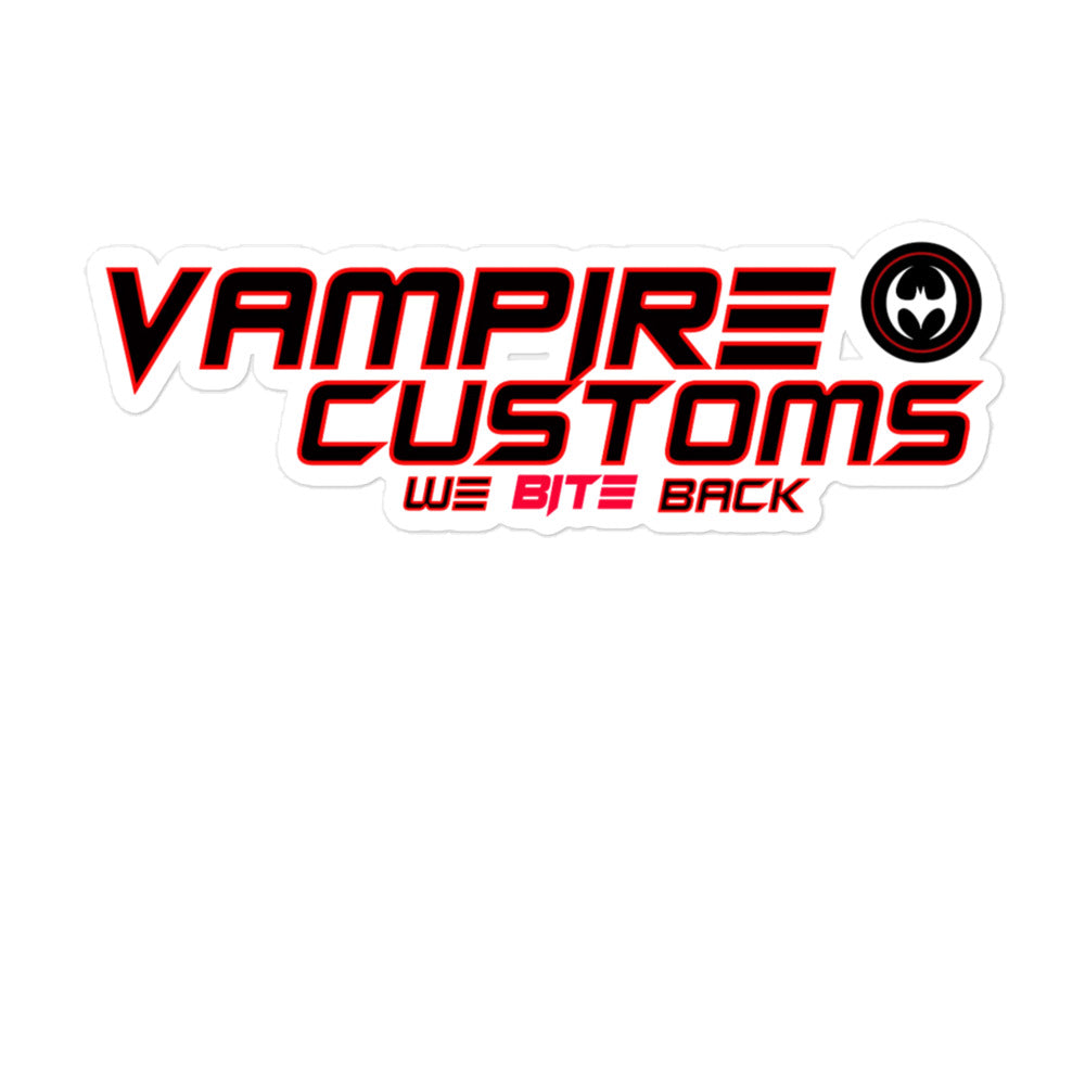 Vampire Customs Logo Bubble-free Stickers