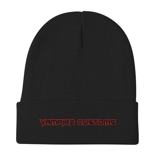 Vampire Customs Logo Embroidered Beanie