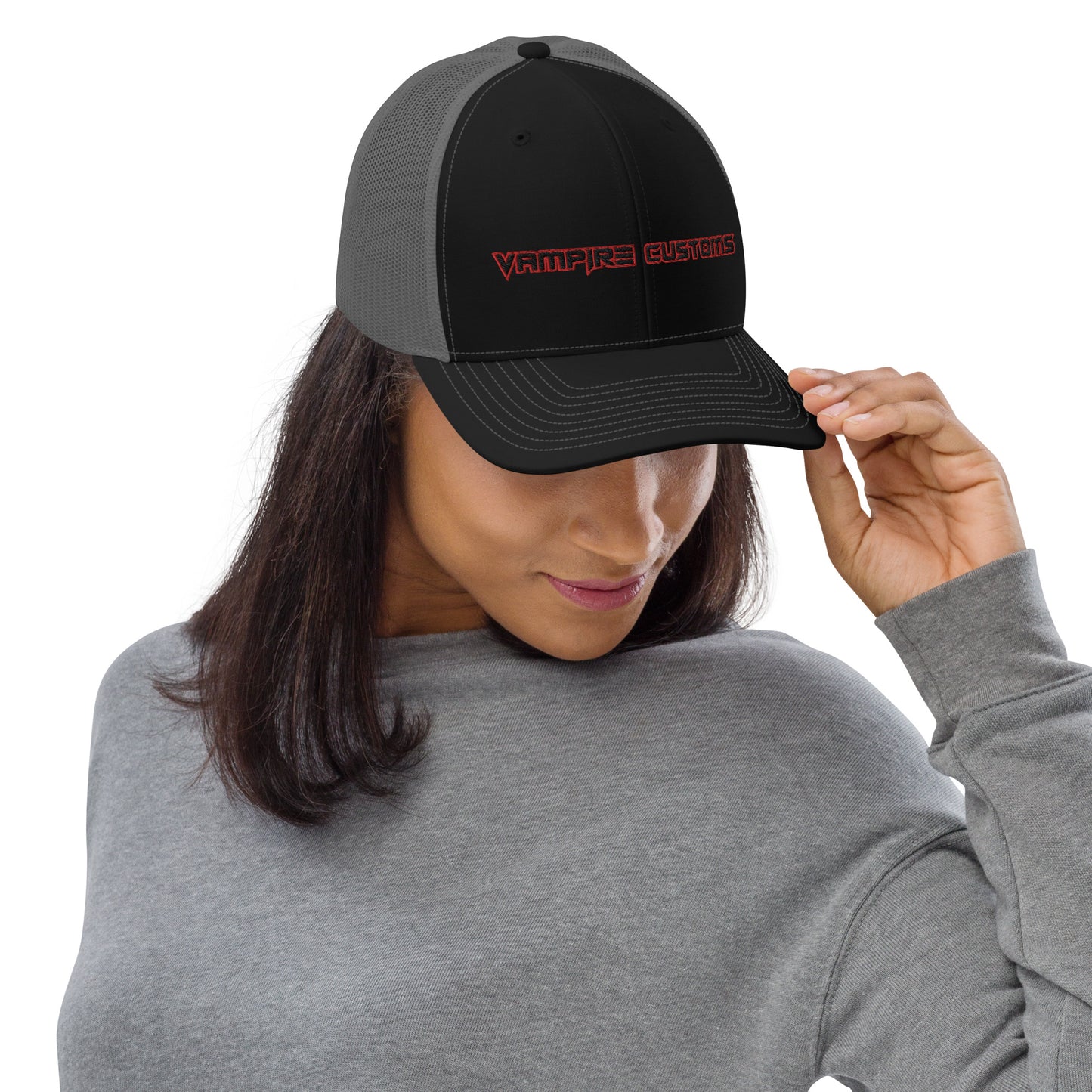 Vampire Customs Logo Richardson 112 Trucker Hat Cap