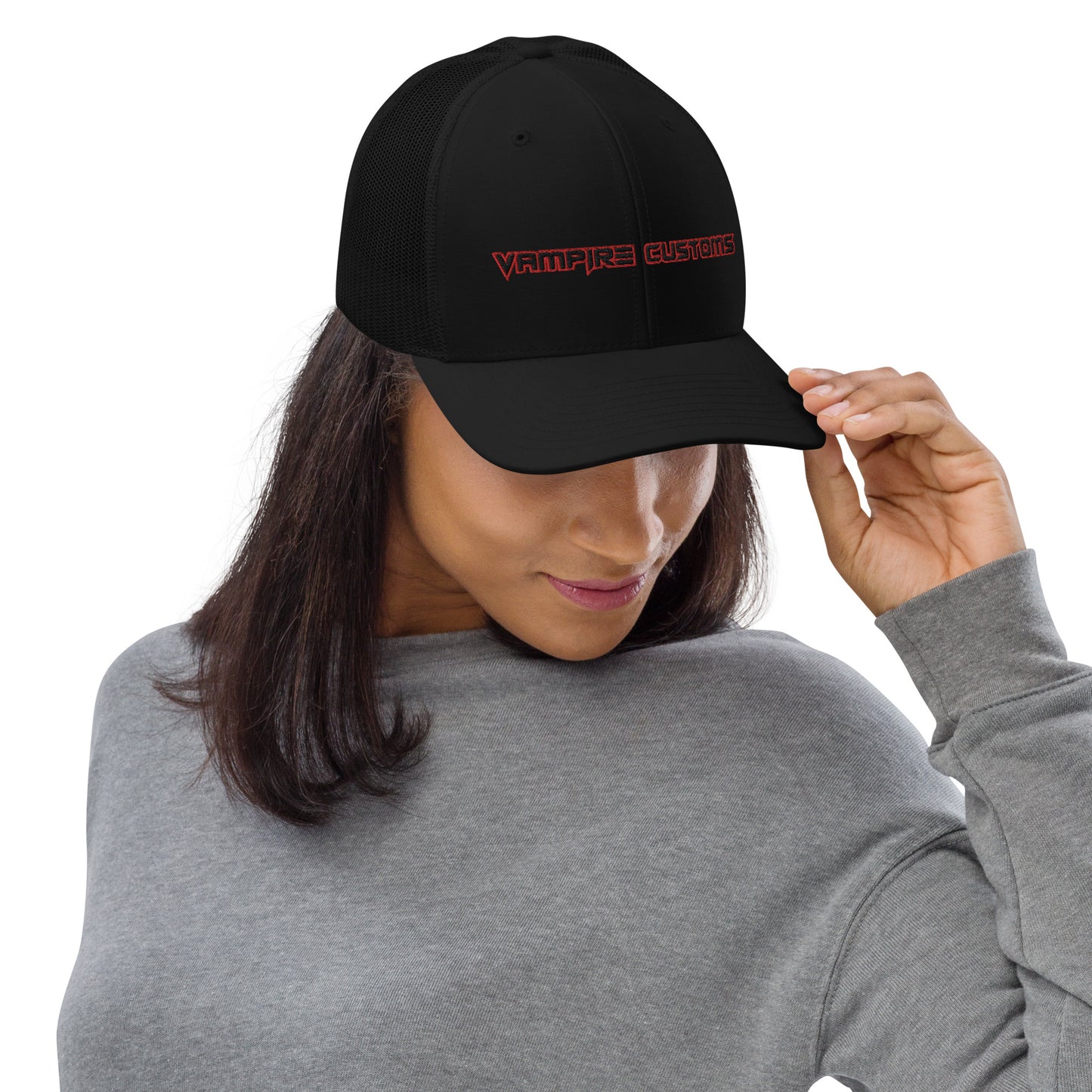 Vampire Customs Logo Richardson 112 Trucker Hat Cap