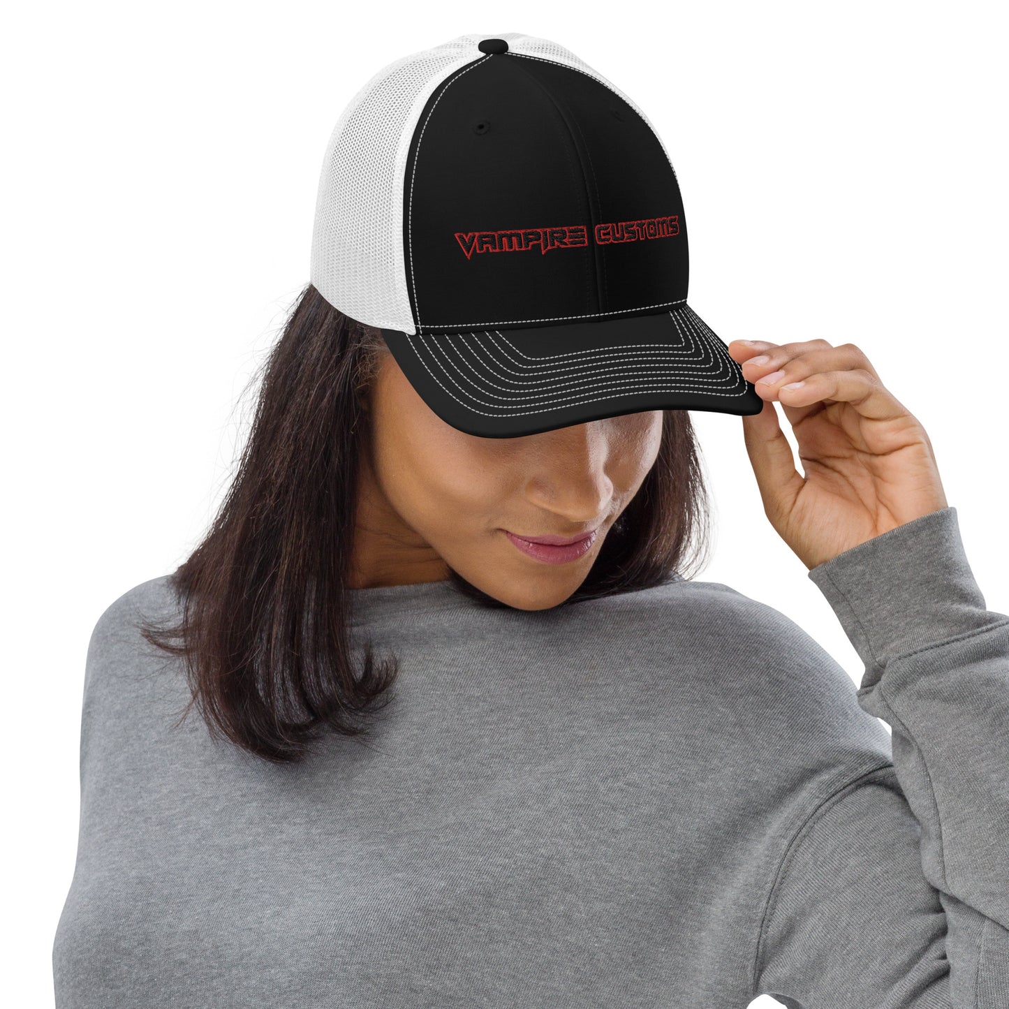 Vampire Customs Logo Richardson 112 Trucker Hat Cap