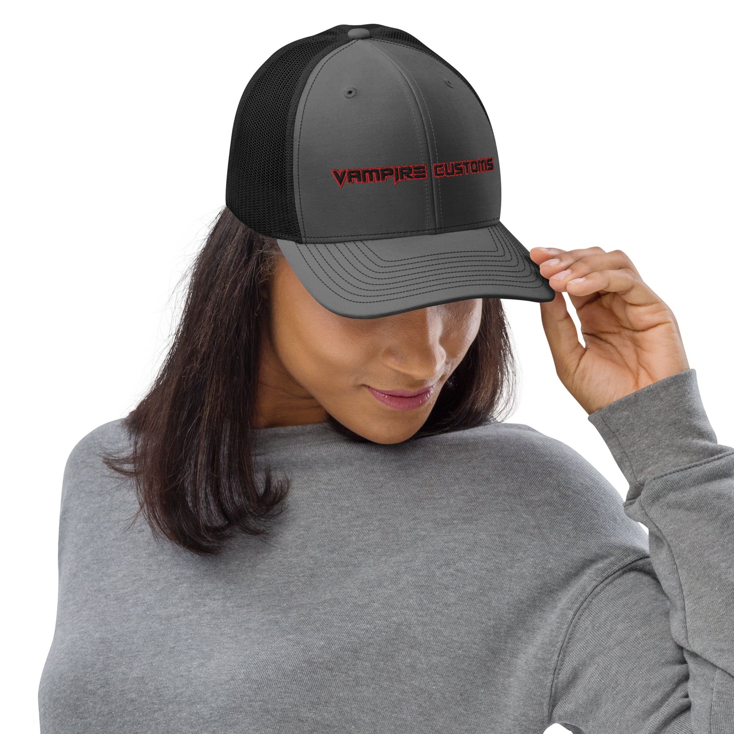 Vampire Customs Logo Richardson 112 Trucker Hat Cap