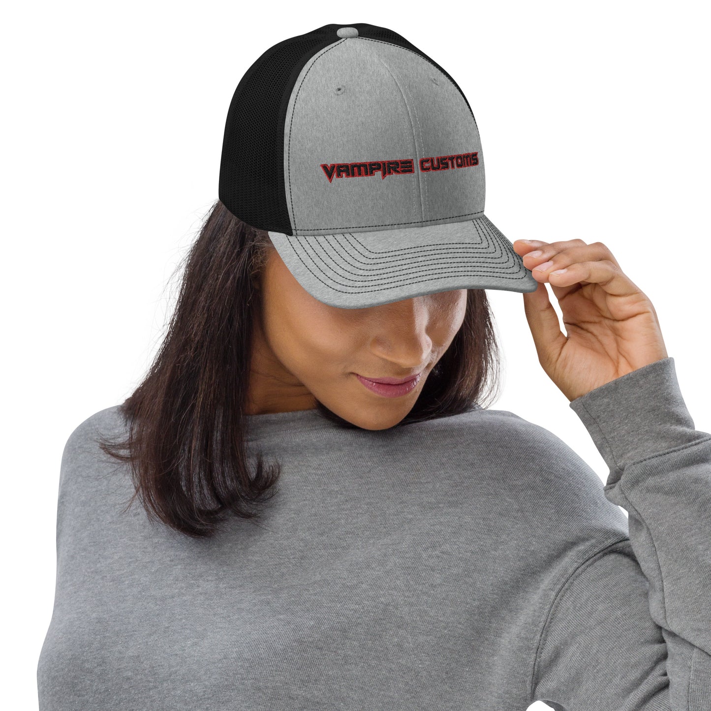 Vampire Customs Logo Richardson 112 Trucker Hat Cap