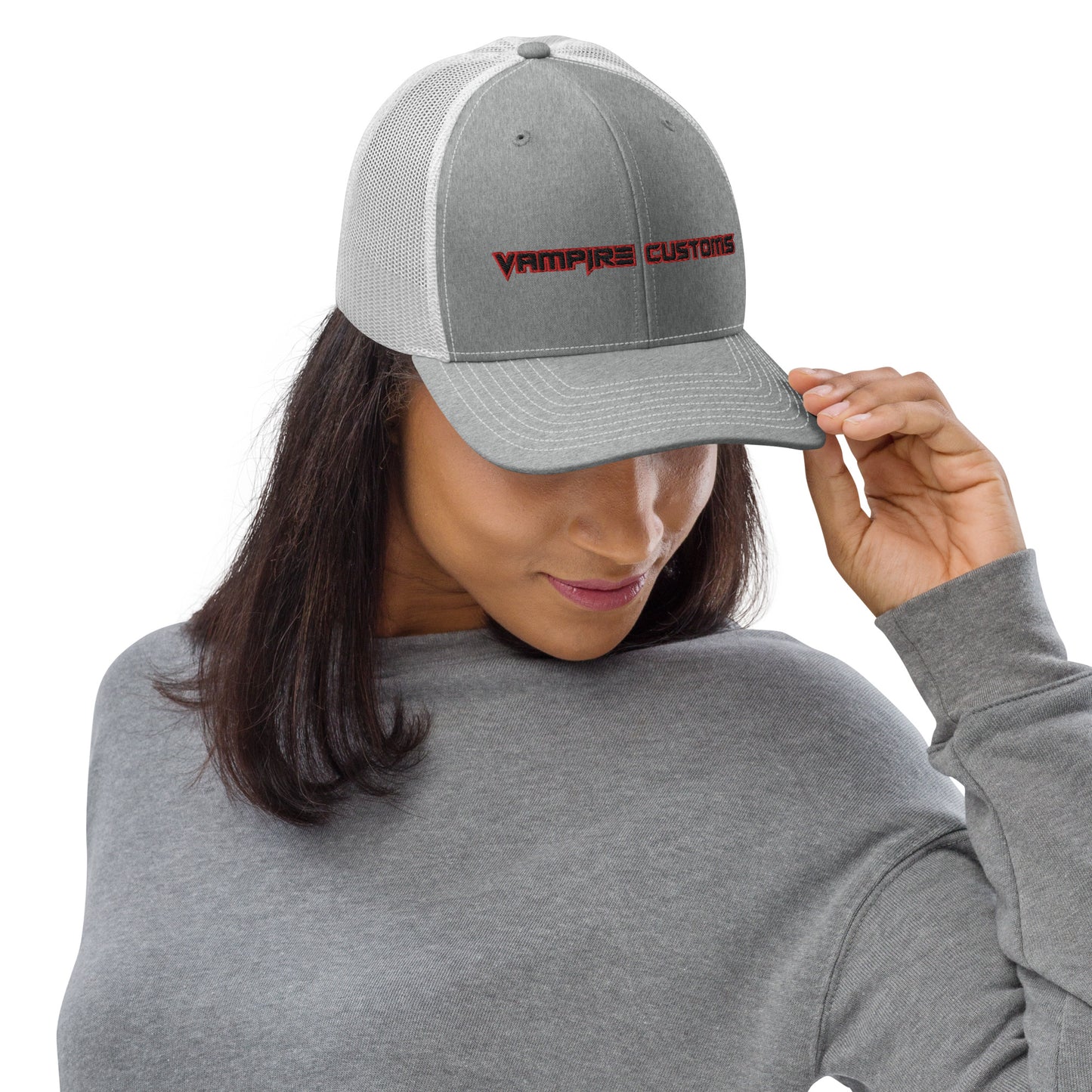 Vampire Customs Logo Richardson 112 Trucker Hat Cap