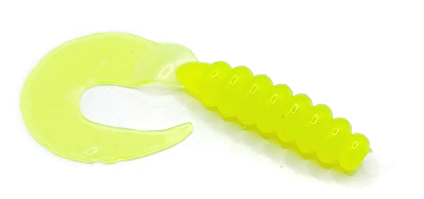 4" OG Grub Soft Bait Ribbon Tail Solid 12 Colors NO Salt NO Scent ( MEDIUM ) or ( Hard