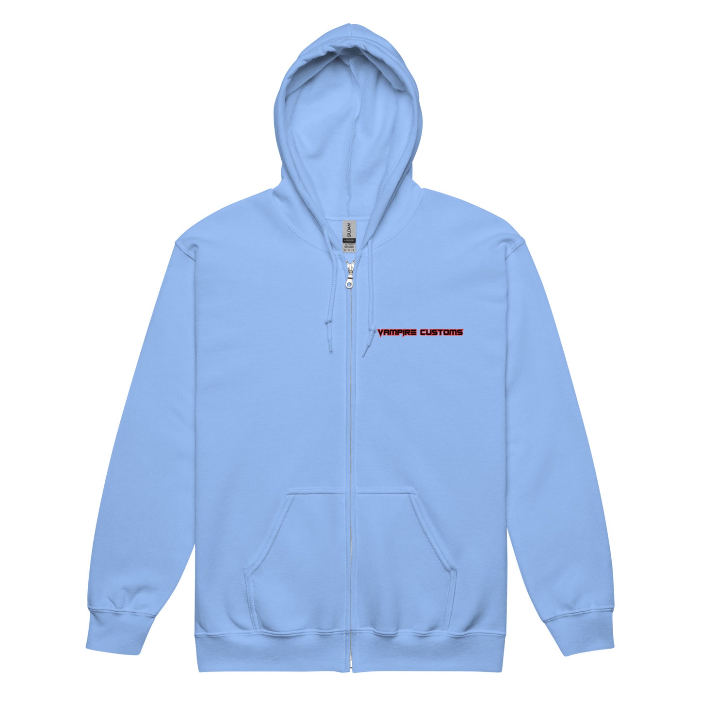 Vampire Customs Logo Unisex Heavy Blend Zip Hoodie Mutiple Colors and Sizes