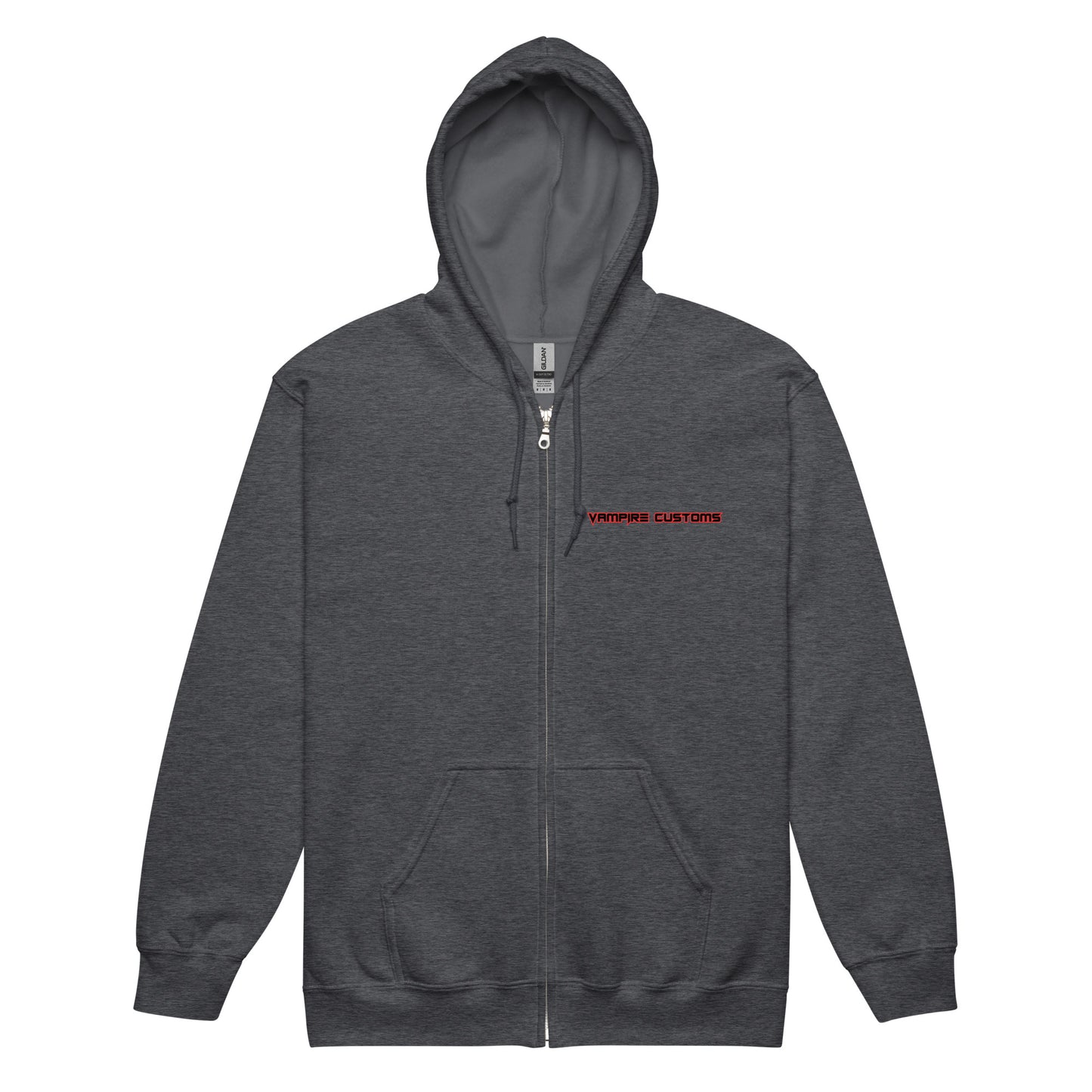 Vampire Customs Logo Unisex Heavy Blend Zip Hoodie Mutiple Colors and Sizes