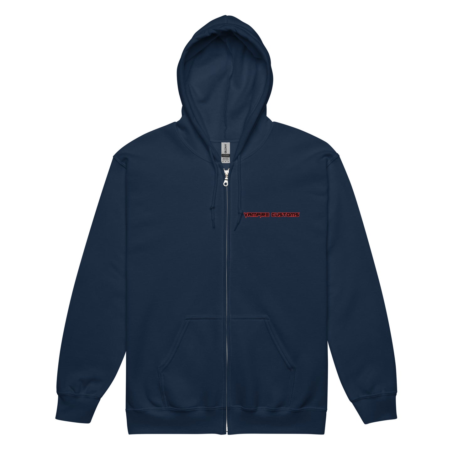 Vampire Customs Logo Unisex Heavy Blend Zip Hoodie Mutiple Colors and Sizes