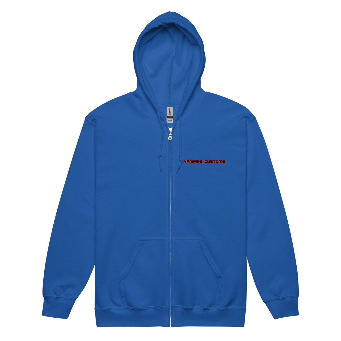 Vampire Customs Logo Unisex Heavy Blend Zip Hoodie Mutiple Colors and Sizes