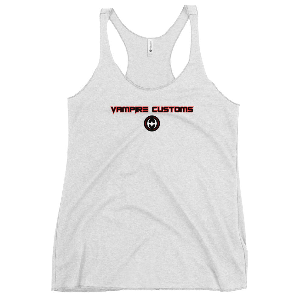 Vampire Customs Logo Women's Racerback Tank Top Multiple Colors and Sizes