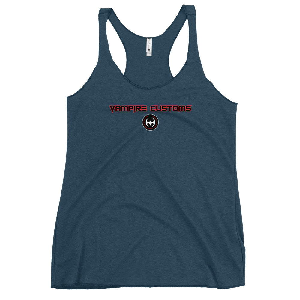 Vampire Customs Logo Women's Racerback Tank Top Multiple Colors and Sizes