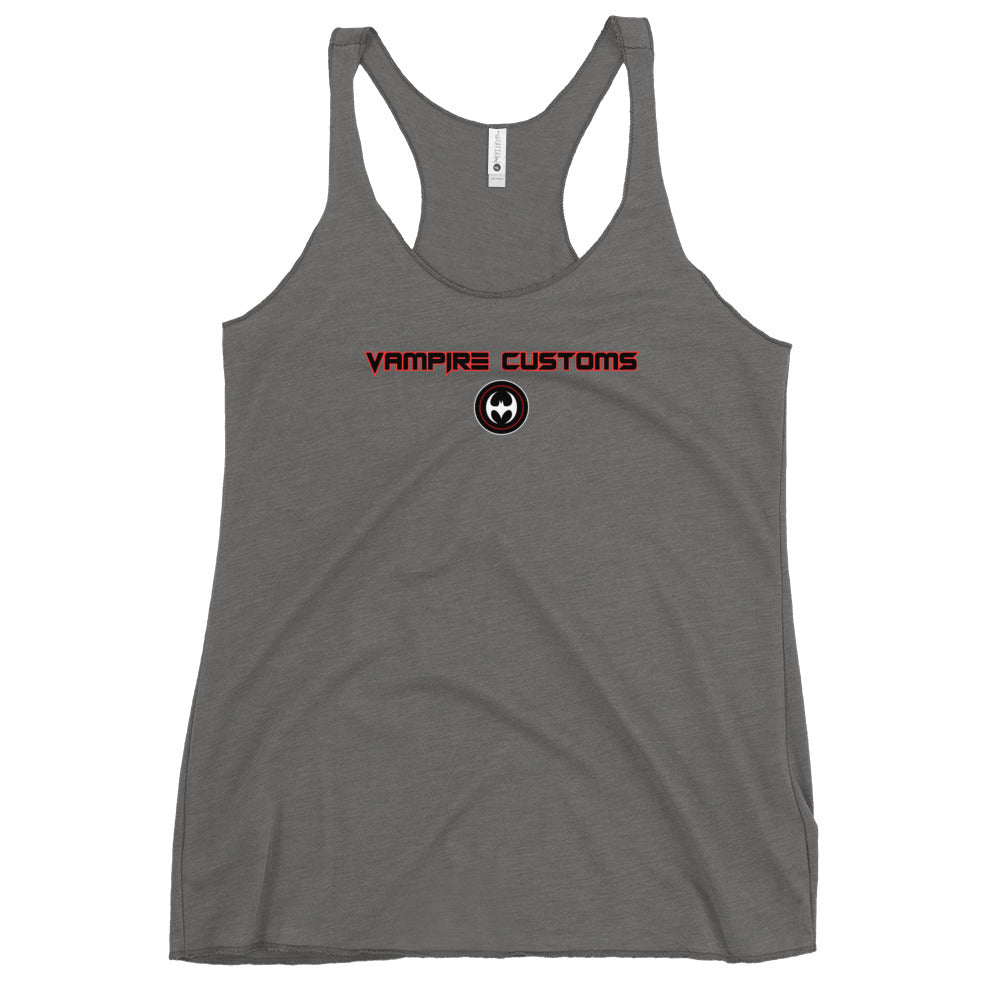 Vampire Customs Logo Women's Racerback Tank Top Multiple Colors and Sizes