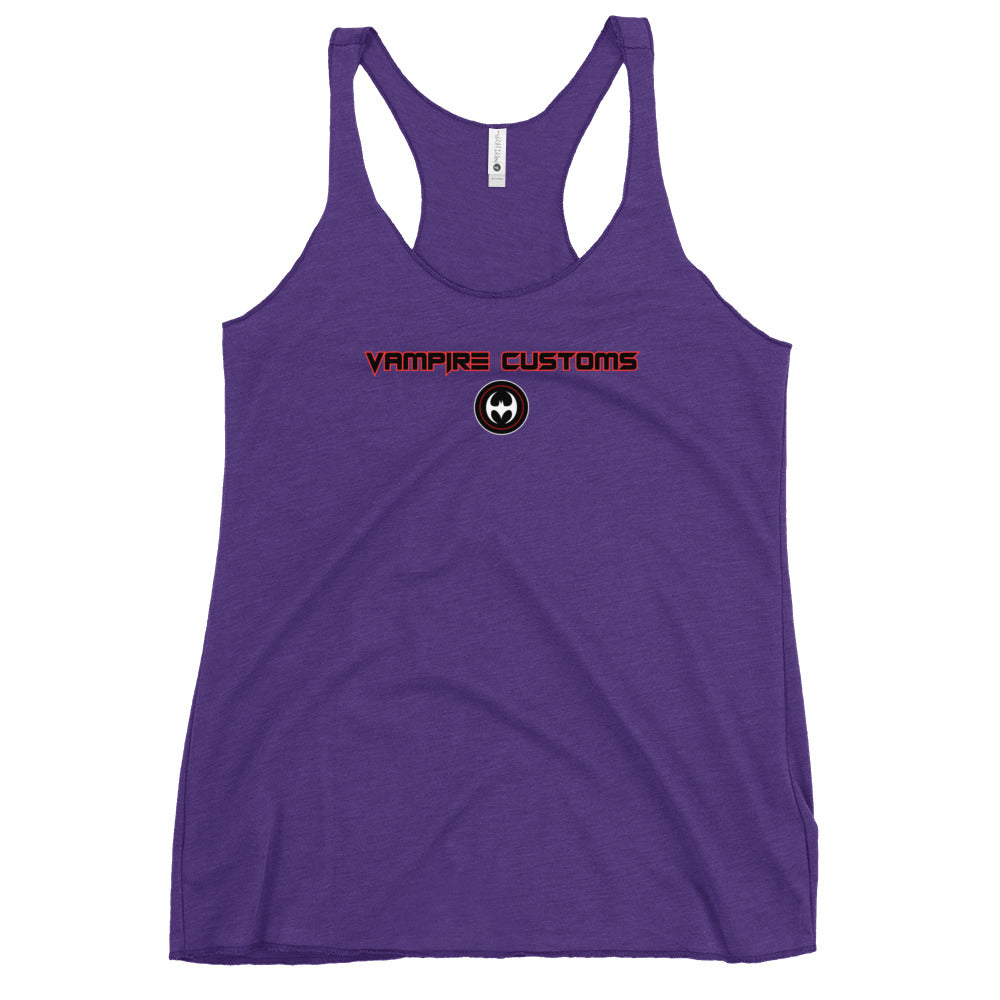 Vampire Customs Logo Women's Racerback Tank Top Multiple Colors and Sizes