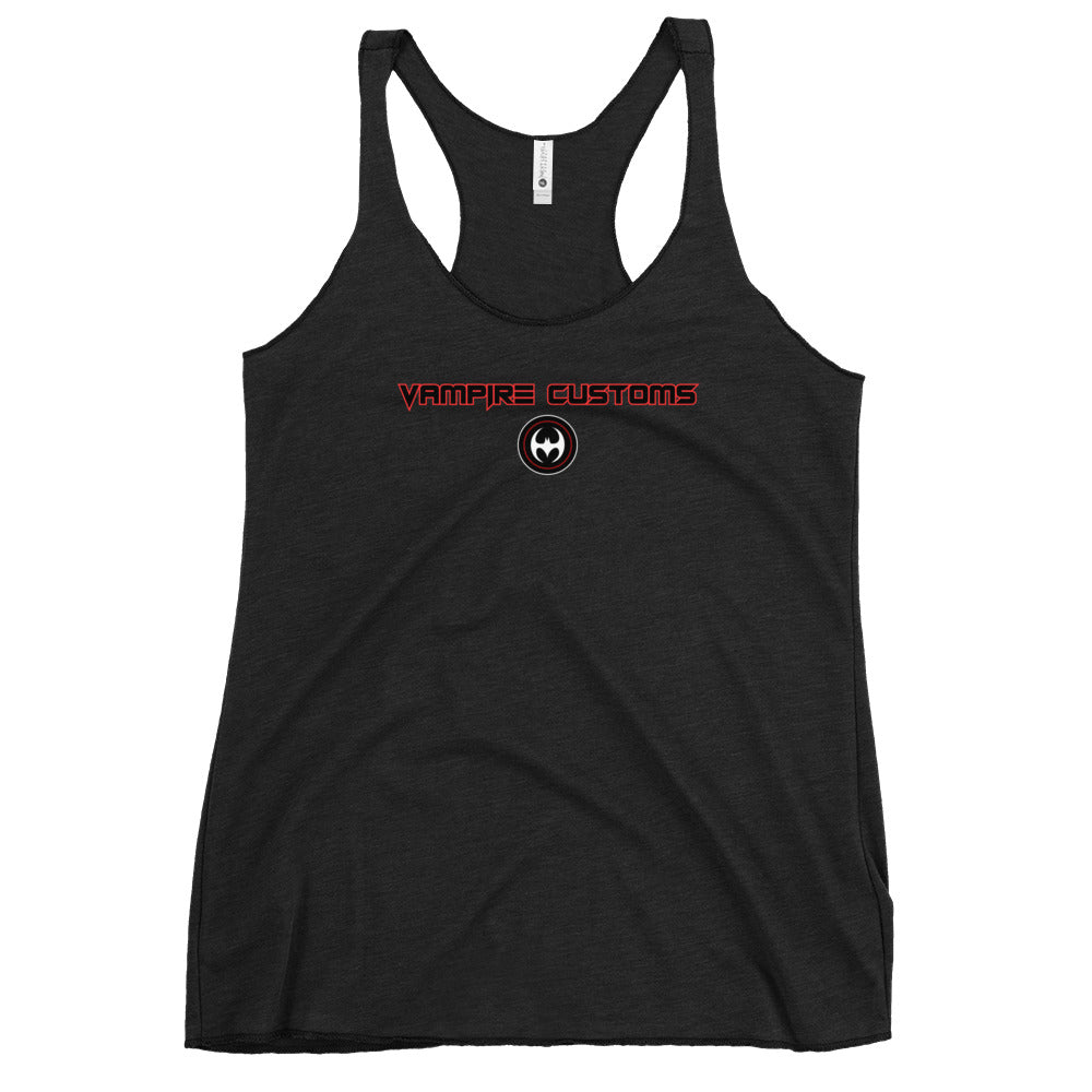 Vampire Customs Logo Women's Racerback Tank Top Multiple Colors and Sizes
