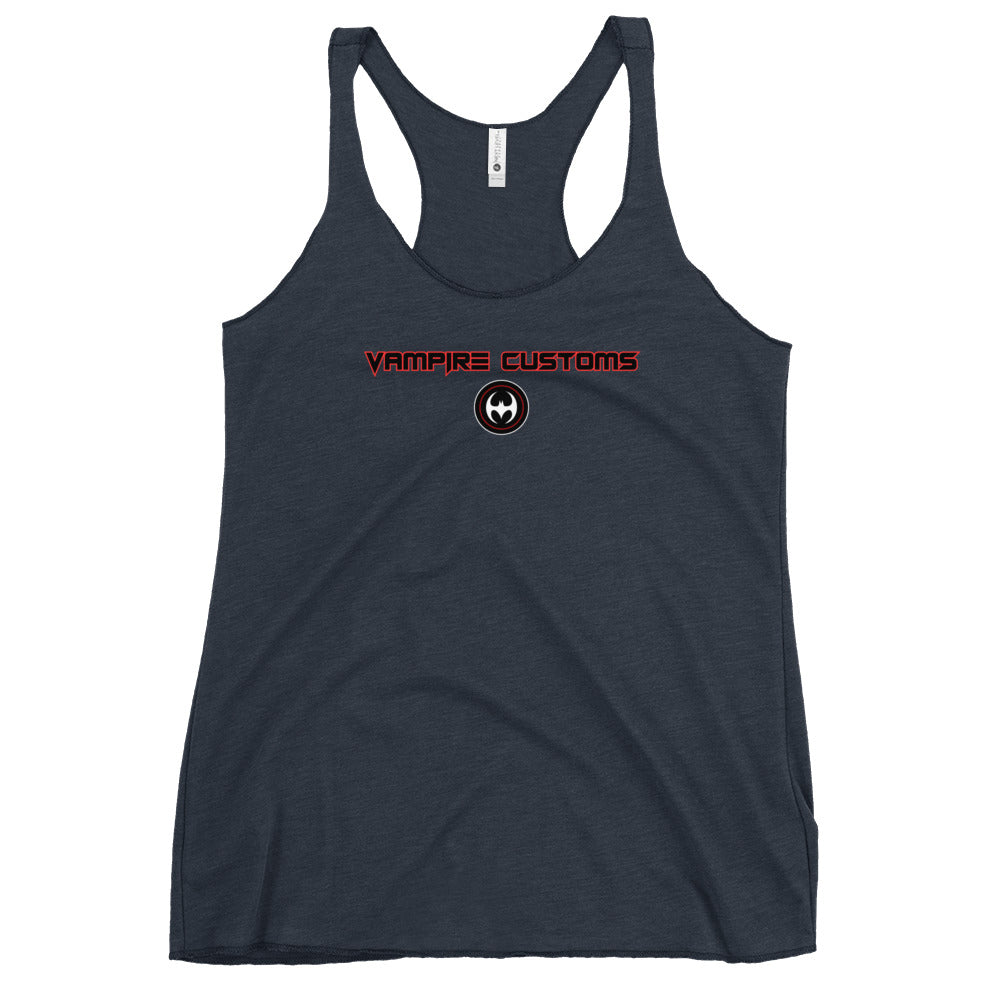 Vampire Customs Logo Women's Racerback Tank Top Multiple Colors and Sizes