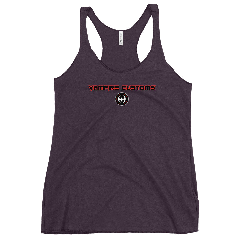 Vampire Customs Logo Women's Racerback Tank Top Multiple Colors and Sizes