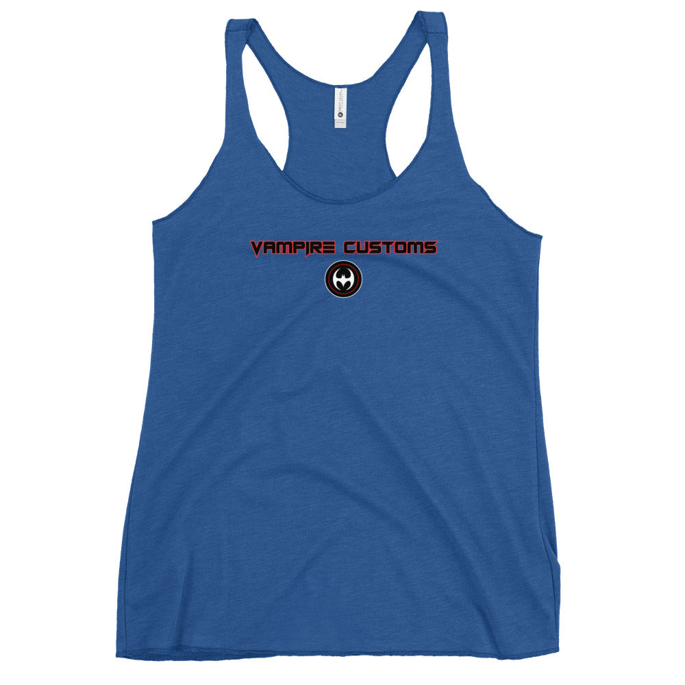 Vampire Customs Logo Women's Racerback Tank Top Multiple Colors and Sizes