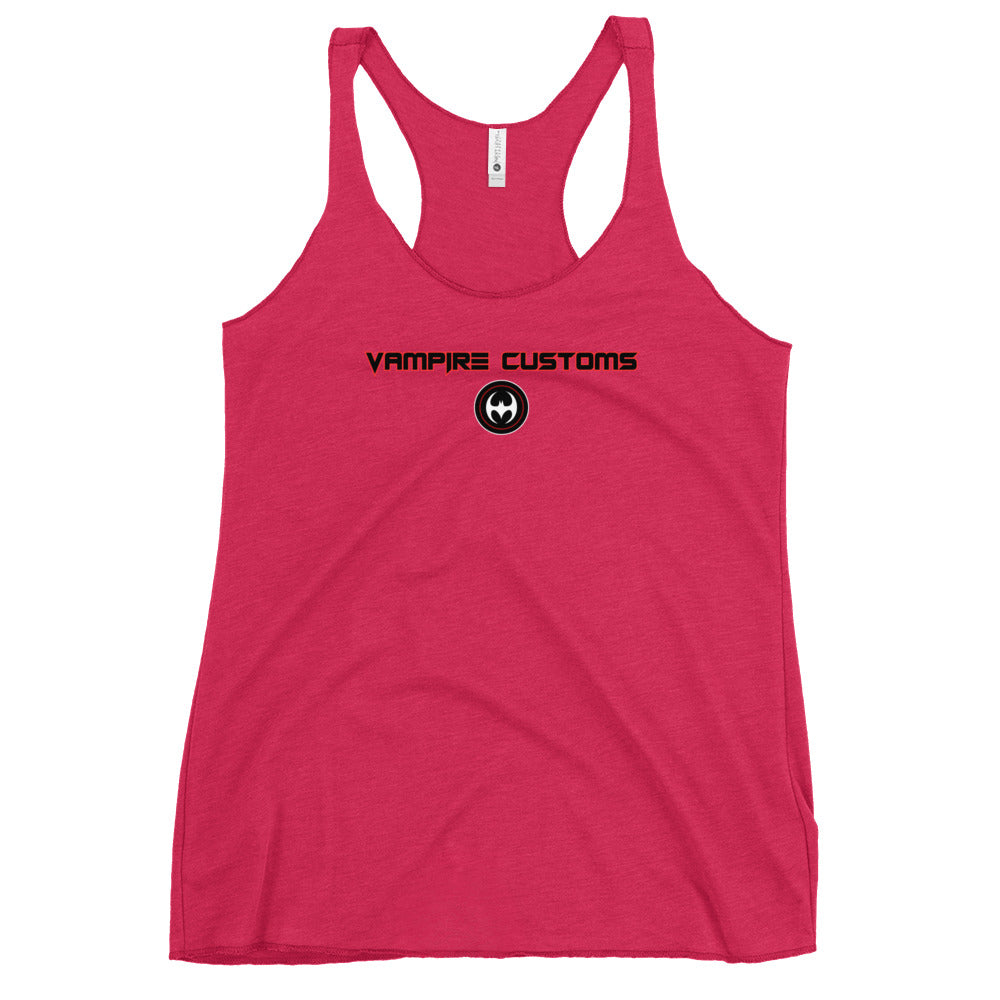 Vampire Customs Logo Women's Racerback Tank Top Multiple Colors and Sizes