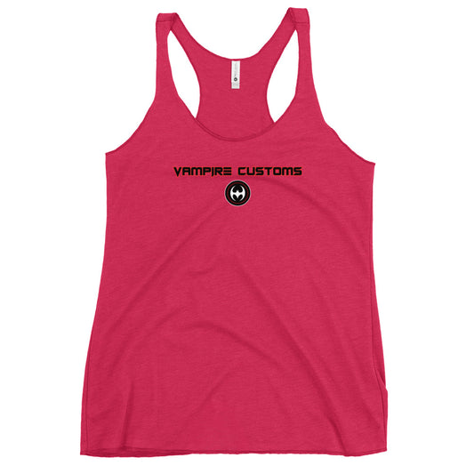 Vampire Customs Logo Women's Racerback Tank Top Multiple Colors and Sizes