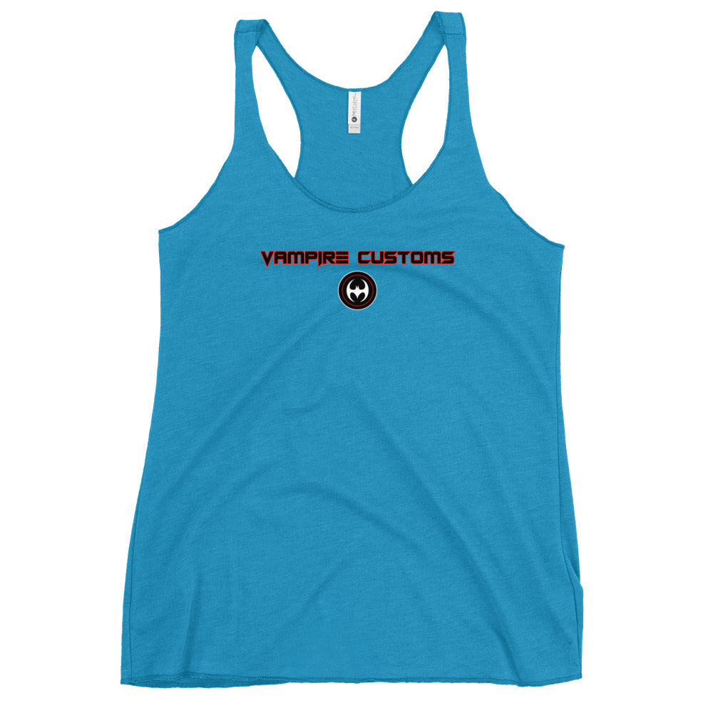 Vampire Customs Logo Women's Racerback Tank Top Multiple Colors and Sizes