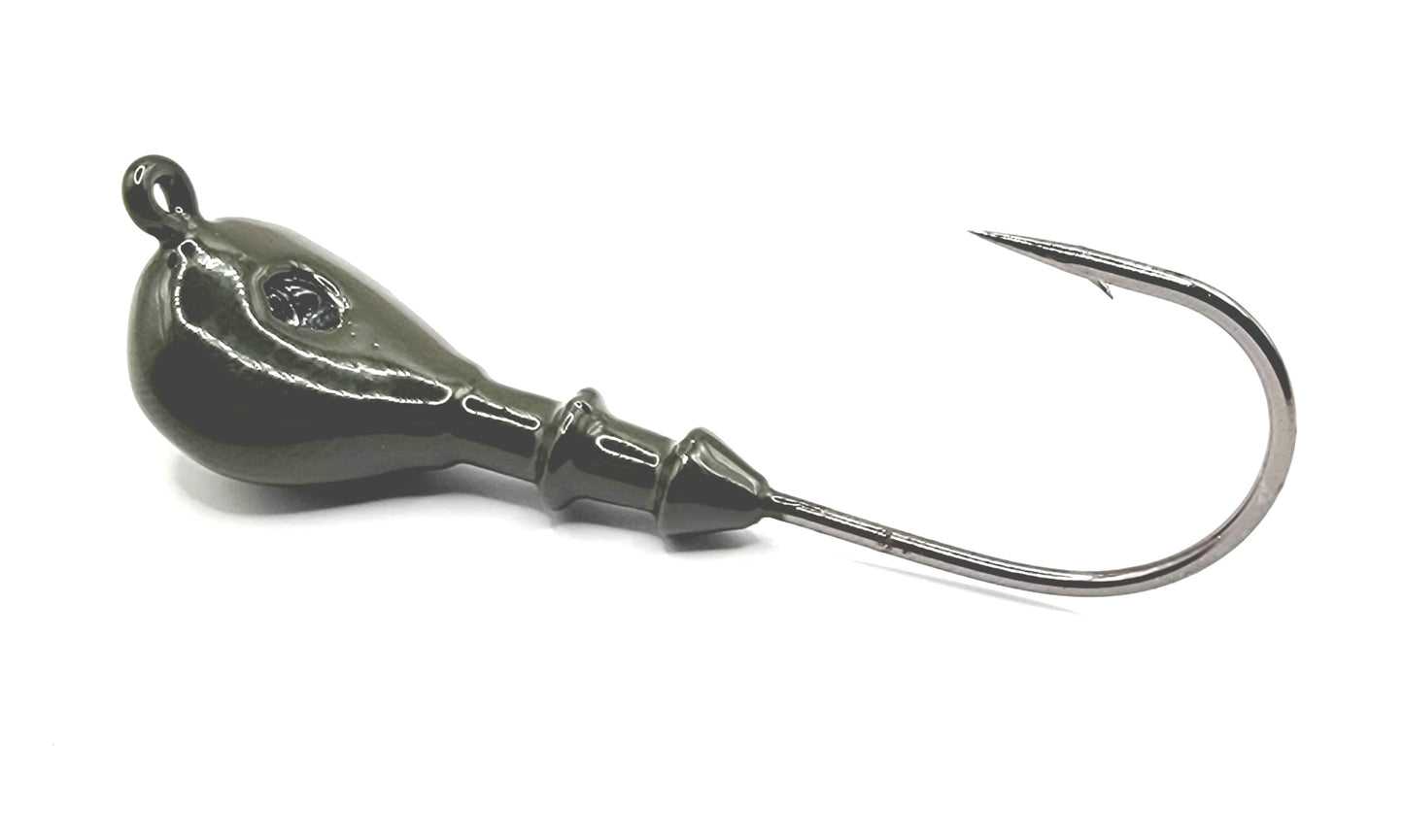 Arky Arkie Bass Fishing Jig Victory Round Bend Hook Powder Coated Colors New