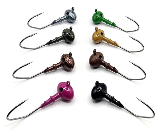 Football Bass Fishing Jig Victory V Loc Hook Powder Coated Colors New