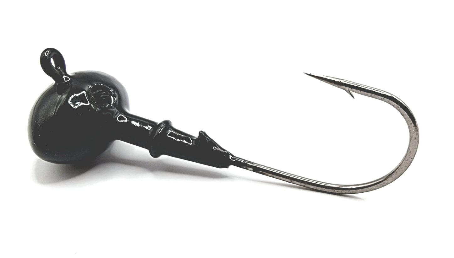 Football Bass Fishing Jig Mustad Hook Powder Coated Colors New