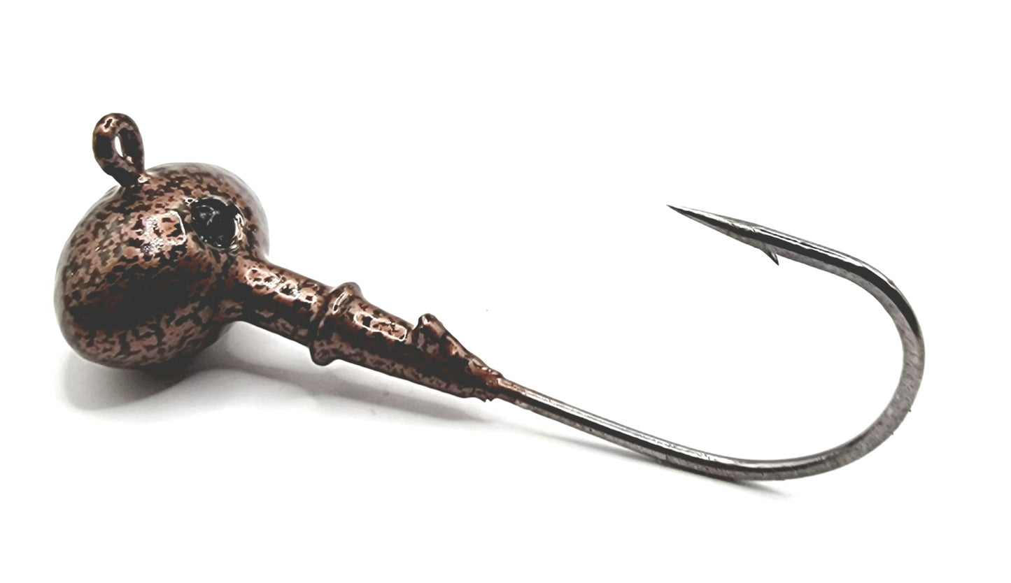 Football Bass Fishing Jig Mustad Hook Powder Coated Colors New