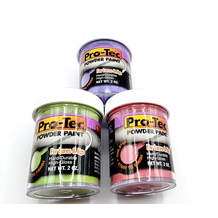 Pro-Tec Powder Paint - DISCO COLORS, Color Choice - Jig and spoon Paint 2  oz.