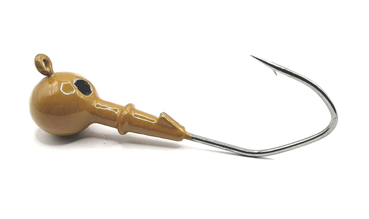 Round Weedless Bass Fishing Jig Victory V Loc Hook Powder Coated Colors New