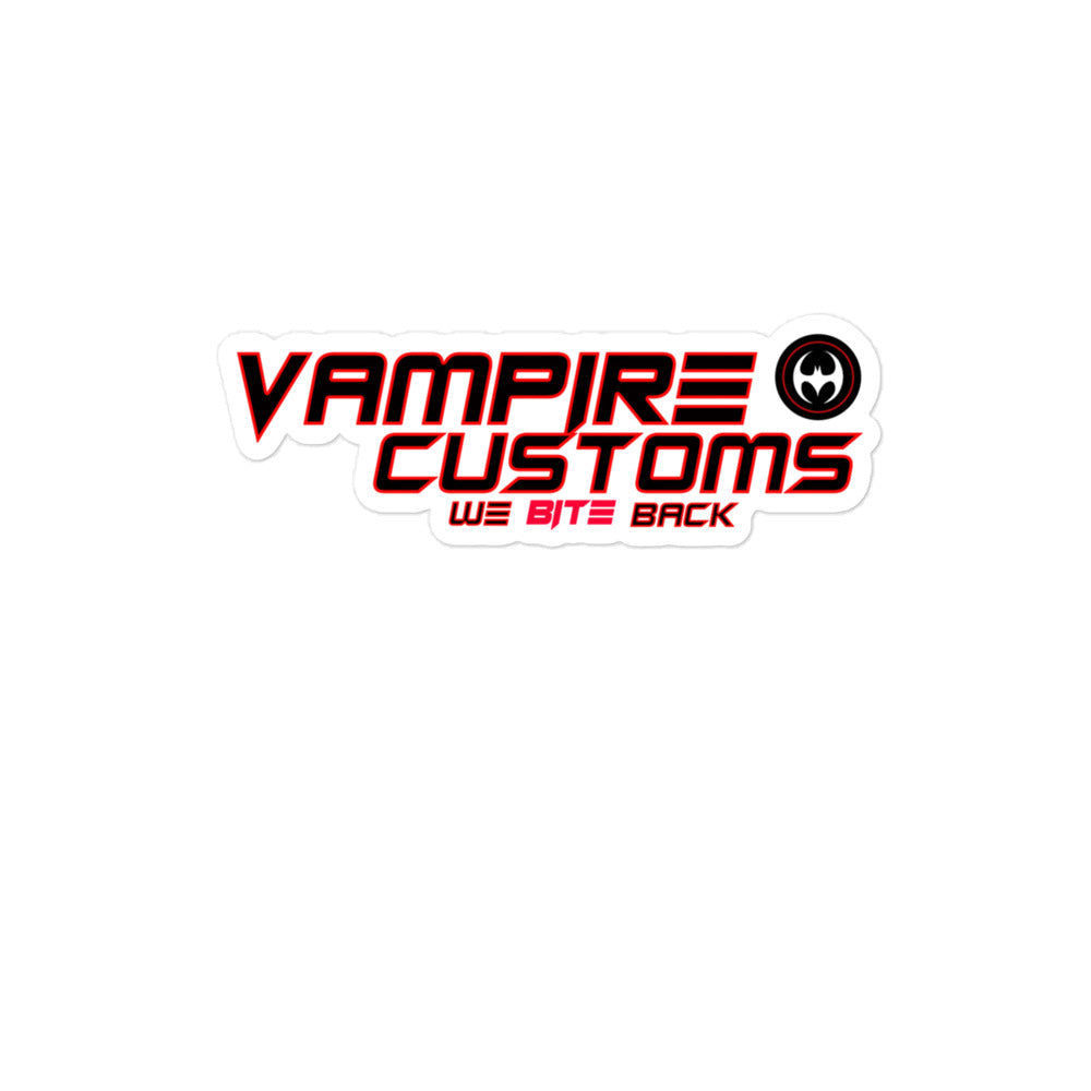 Vampire Customs Logo Bubble-free Stickers