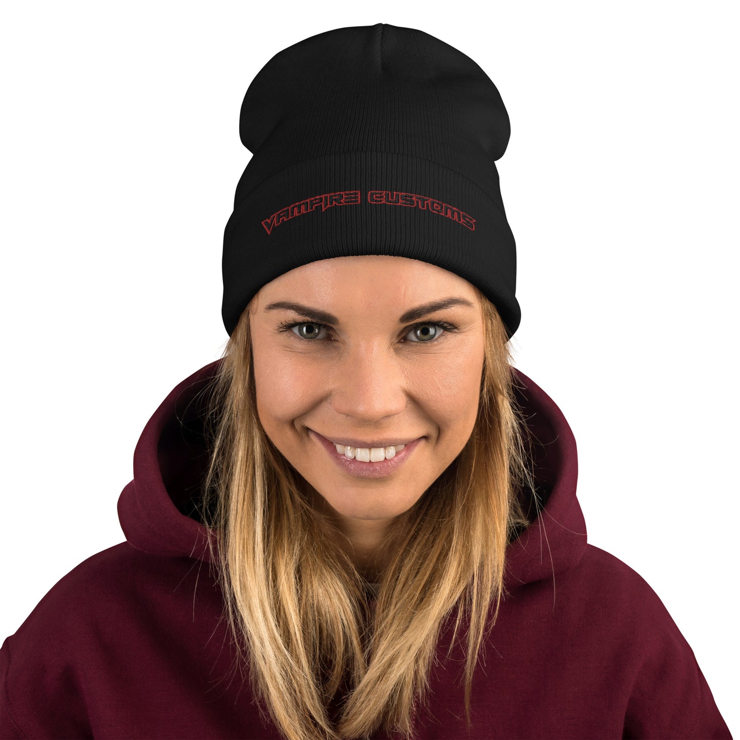 Vampire Customs Logo Embroidered Beanie