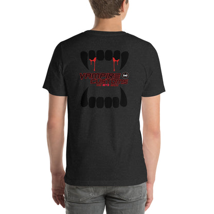 Unisex T Shirt Vampire Customs Logo w/ Vampire Teeth