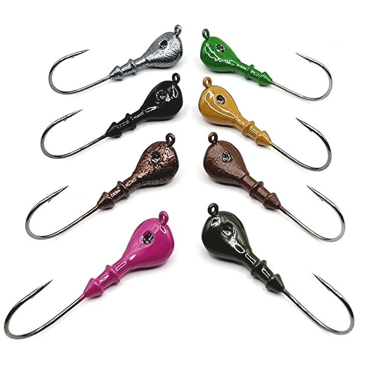Arky Arkie Bass Fishing Jig Victory Round Bend Hook Powder Coated Colors New
