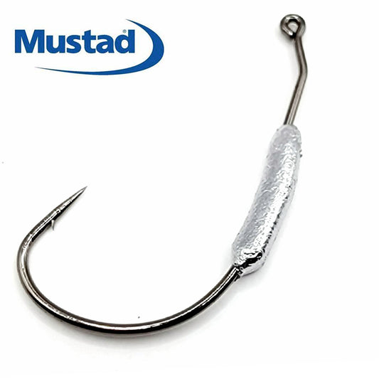 Mustad 91768 Weighted Hook Sinker Weight BN Black Nickel Hook 28º Modified Wide Gap